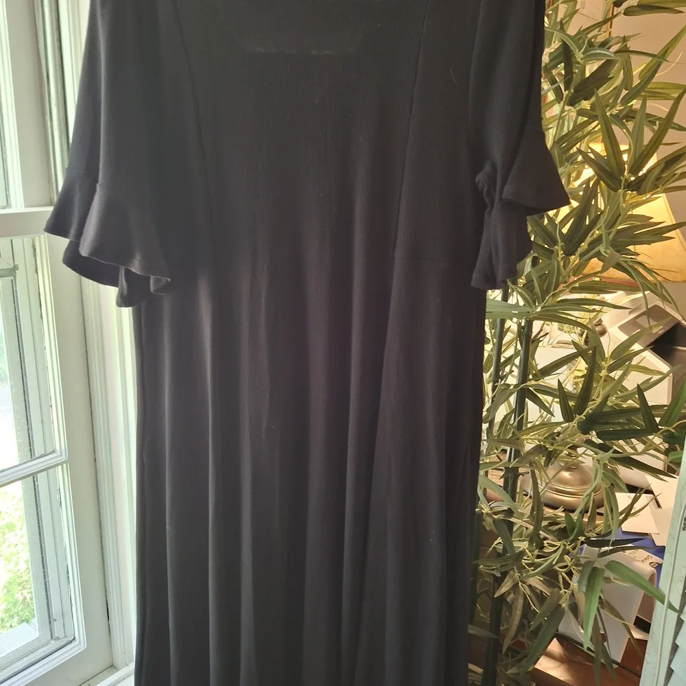 Torrid Black Ruffle Ribbed Dress - Picture 4 of 4